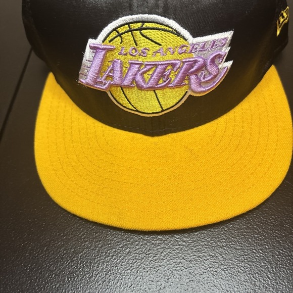 New Era Hardwood Classics Lakers Black and Purple Cap new era snap back - Picture 7 of 16